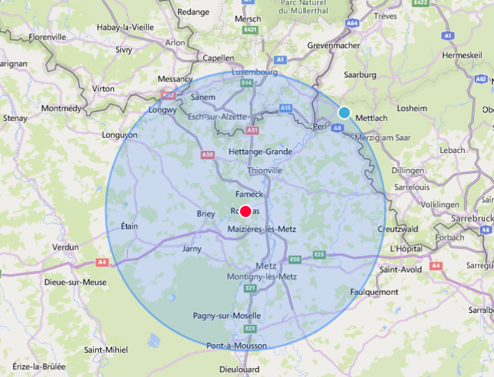 Zone d'intervention rognée